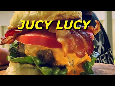 JUCY LUCY BURGER/JUICY LUCY BURGER/CAMP CHEF FTG600/HOW TO MAKE A JUICY LUCY
