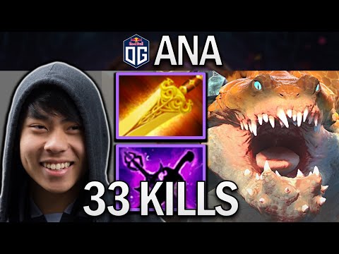 OG.ANA SMURF PRIMAL BEAST WITH 33 KILLS & RADIANCE - DOTA 2 7.31 GAMEPLAY