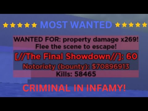 Roblox Infamy - Maximum Wanted Level 30 Gameplay + Shootout