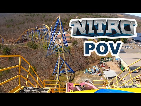 Nitro Front Row POV Six Flags Great Adventure B&M Hyper Coaster
