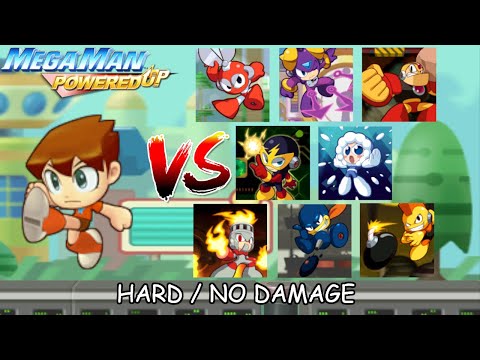 Mega Man Powered Up: All Bosses as MEGA/ROCK (Hard/No Damage)