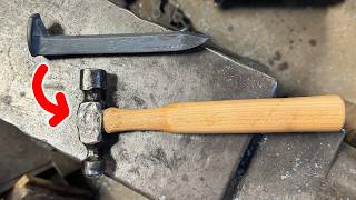Creating a Ball Peen Hammer from Railroad Spike