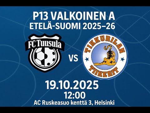 Salibandy: P13 Valkoinen A ES 25-26 Tiikerit Punainen-FC Tuusula