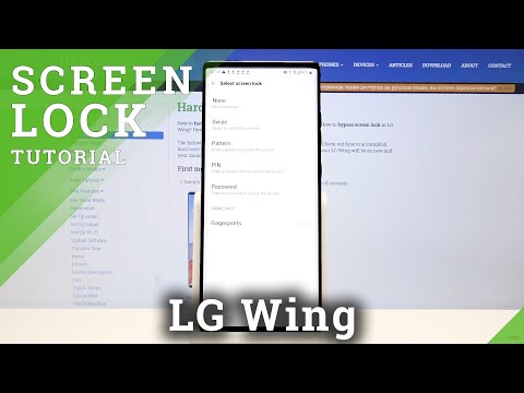 LG Wing Lock Screen Options - Lock Method Changing