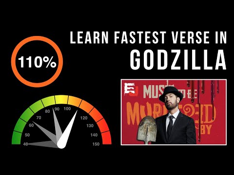 Learn Eminem's Fastest Verse In 'Godzilla' (Slowed Down + Scrolling Lyrics) | 
