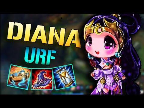 Diana URF | URF 2017 | 1 SHOT COMING | Shock Damage Like A Boss | Build And Play | League Of Legend