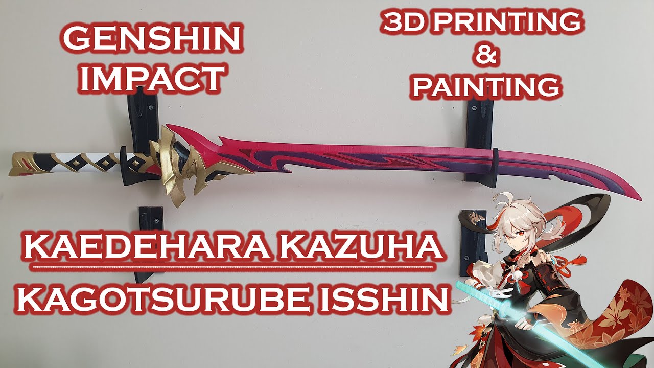 Kazuha Sword -- Genshin Impact -- Kagotsurube Isshin -- 3D Printable Cosplay Prop 3D Print Model