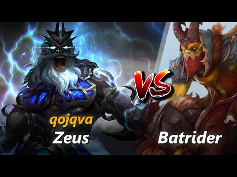 How to Zeus mid vs Batrider (feat. qojqva) | First 7 minutes