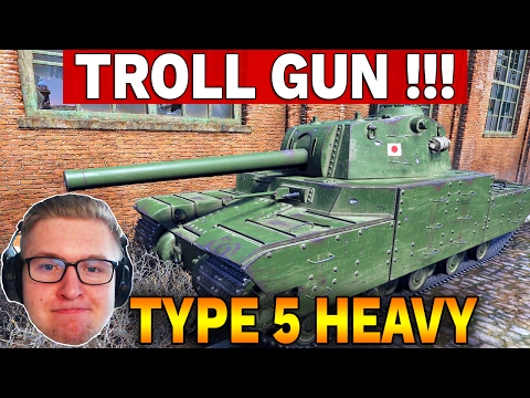 TROLL GUN na Type 5 Heavy - Super BUFF - Bitwy - World of Tanks