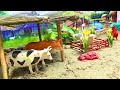 DIY Farm Diorama With Mini House For Cow Pig Cowshed Woodworking Mini Aquarium Diy 01