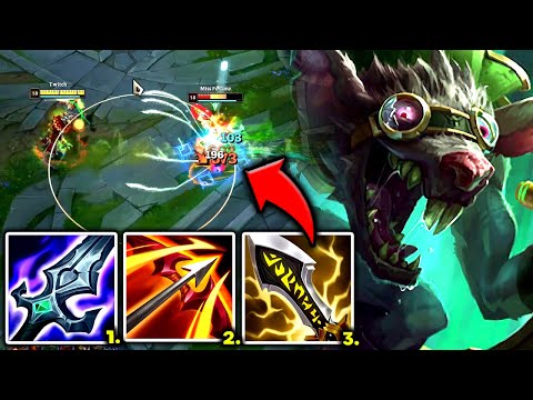 TWITCH TOP BUT I'M AN ADC THAT DID OVER 100K DAMAGE! (HILARIOUS) - S12 Twitch TOP Gameplay Guide