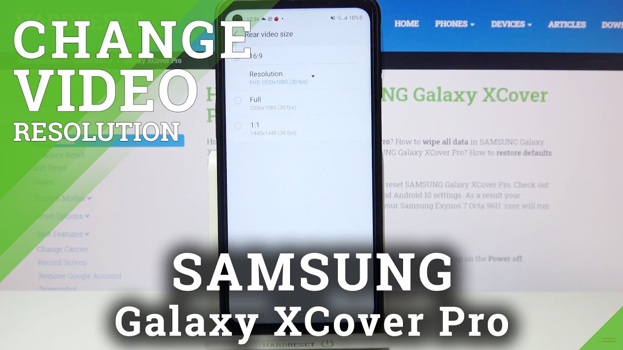 How to Adjust Video Resolution in Samsung Galaxy XCover Pro - Change Recording Videos Resolution