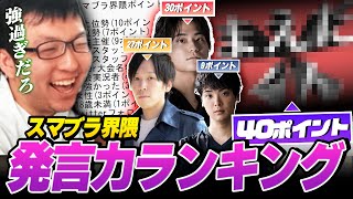 【雑談】スマブラプレイヤーの発言力をポイント付けして楽しむぱせりまん【スマブラSP】