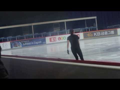 20131204 Golden spin of Zagreb Yuna Kim first practice
