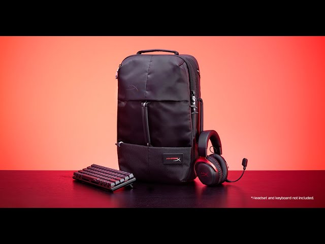 Zaino Gaming HyperX Knight Nero 16" 22,6L Resistente Impermeabile Zaino Gaming HyperX Knight Nero 16" 22,6L Resistente Impermeabile video