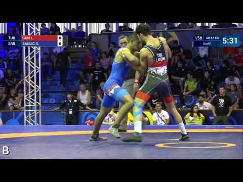 Qual. GR - 67 kg: I. GUN (TUR) v. S. SAULIC (SRB)