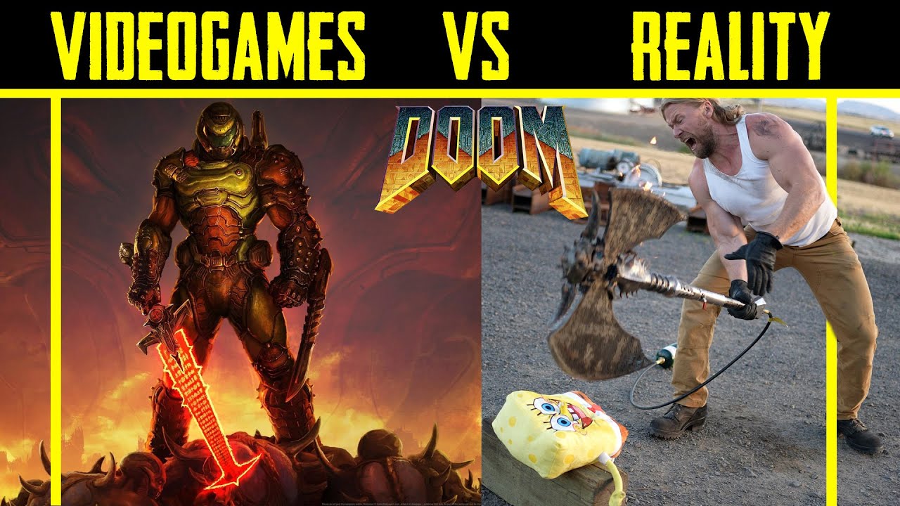 @buffdudes Test Life Size DOOM Weapons | Video Games vs Reality