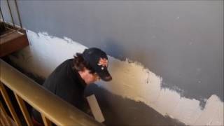 Floating  a Section of  Uneven  Wall ~ Hawthorn Plaster Repairs
