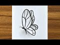 How to draw a cute butterfly || Easy drawing ideas for beginners || Easy drawings step by step