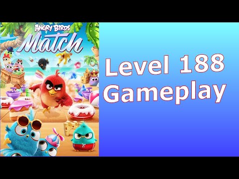Angry Birds Match 3 Level 188 "Clear all Glue" "Rescue all Ducks" Gameplay iOS