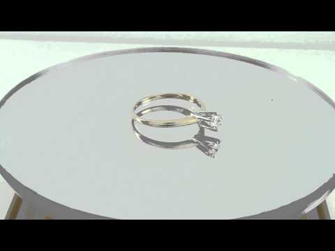 Estate 0.33CT 14K Yellow Gold Round Diamond Solitaire Engagement Ring Certified