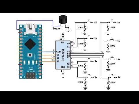 Multiplexer 74HC4051 Interfacing With Arduino Nano