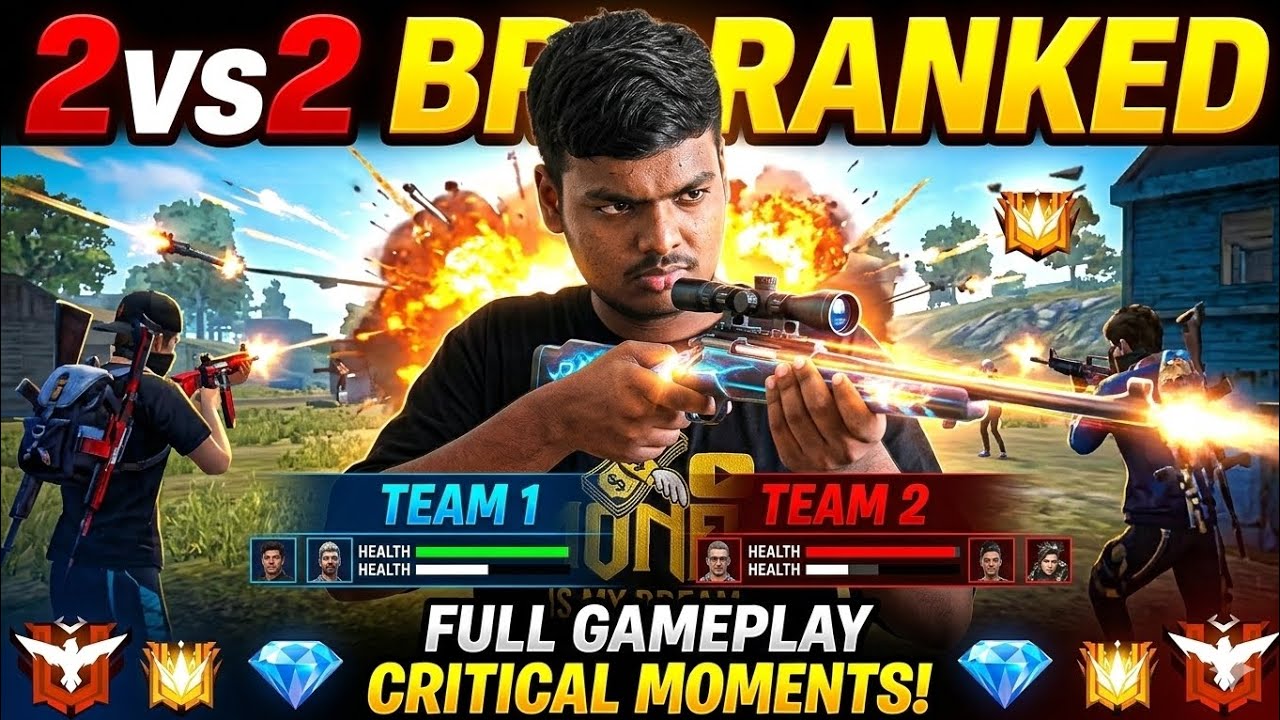 Free fire 2vs2 br ranked game play #video #freefire 