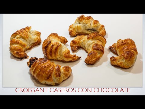 CROISSANT caseros rellenos DE CHOCOLATE CRUASANES MEDIALUNAS CUERNITOS CACHITOS CANGREJITOS 🥐🥐🥐