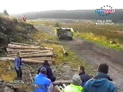 rfra060 Junior World Rally Championship Mirco Baldacci flips in Wales 2004