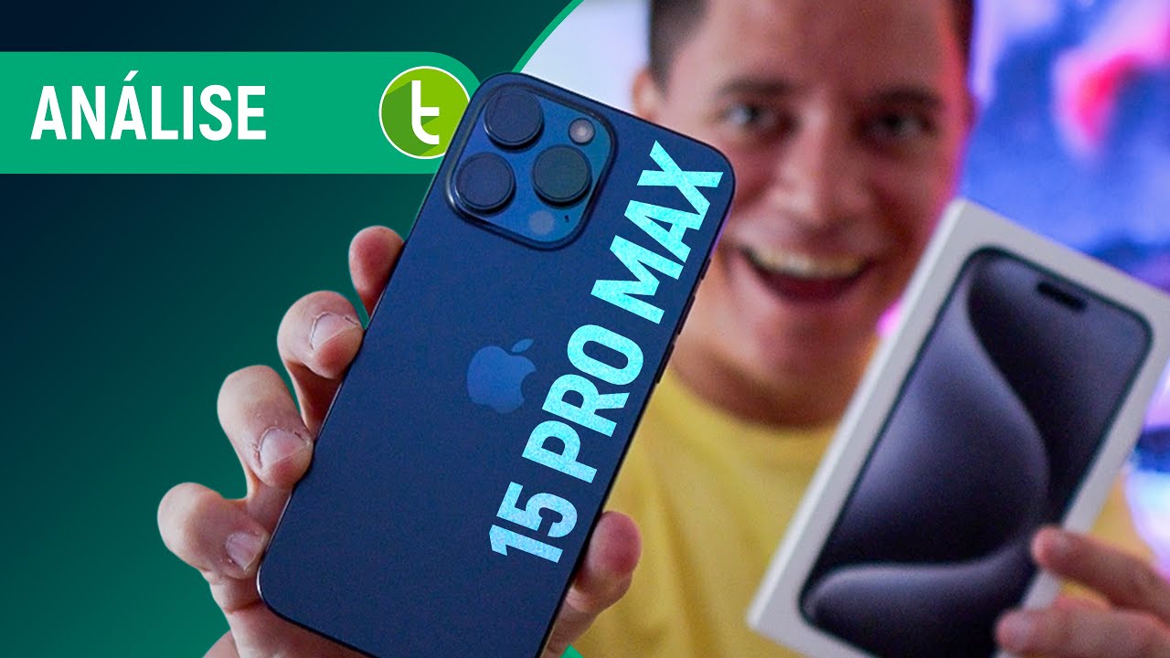 Miniatura da avaliação em vídeo de Smartphone Apple iPhone 15 Pro Max (1 TB) - Titânio natural