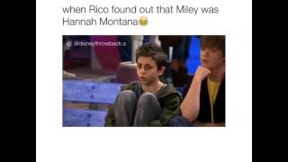 When Rico found out that Miley was Hannah Montana