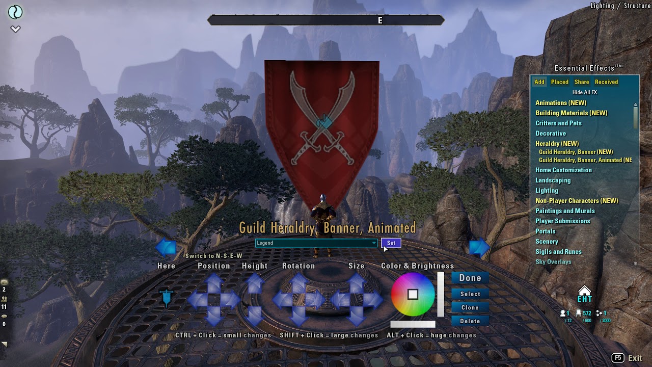 Guild Heraldry with Essential Housing Tools for The Elder Scrolls Online