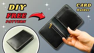 🔴FREE PATTERN + How to Make a Super Minimalist Wallet - Cardholder | Easy DIY Wallet Tutorial
