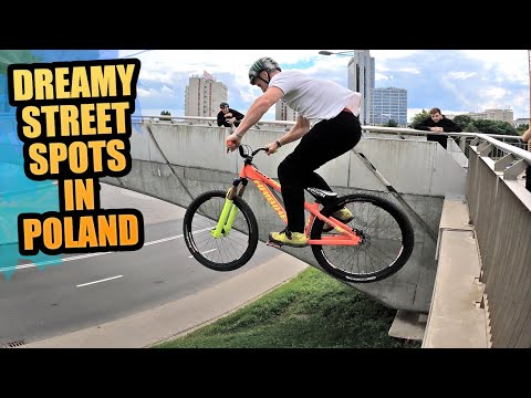 RIDING DREAMY STREET SPOTS IN POLAND - URBAN MTB FREERIDE