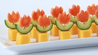 SUPER MARIO FIRE FLOWER APPETIZERS - NERDY NUMMIES
