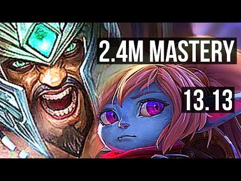 TRYNDAMERE vs POPPY (TOP) | 2.4M mastery, Rank 6 Trynda, 900+ games, 10/3/5 | NA Grandmaster | 13.13