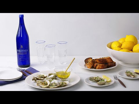 Oysters On the Half Shell with Garlic-Lemon Butter