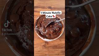 1 Minute nutella mug cake! This video went viral With over 48milj views!🍫 #easyrecipe #short