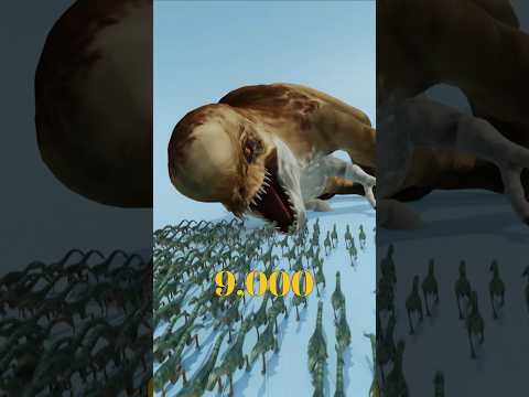 Compsognathus Pulling a Distortus Rex vs Tyrannosaurus Rex Pulling a Distortus Rex
