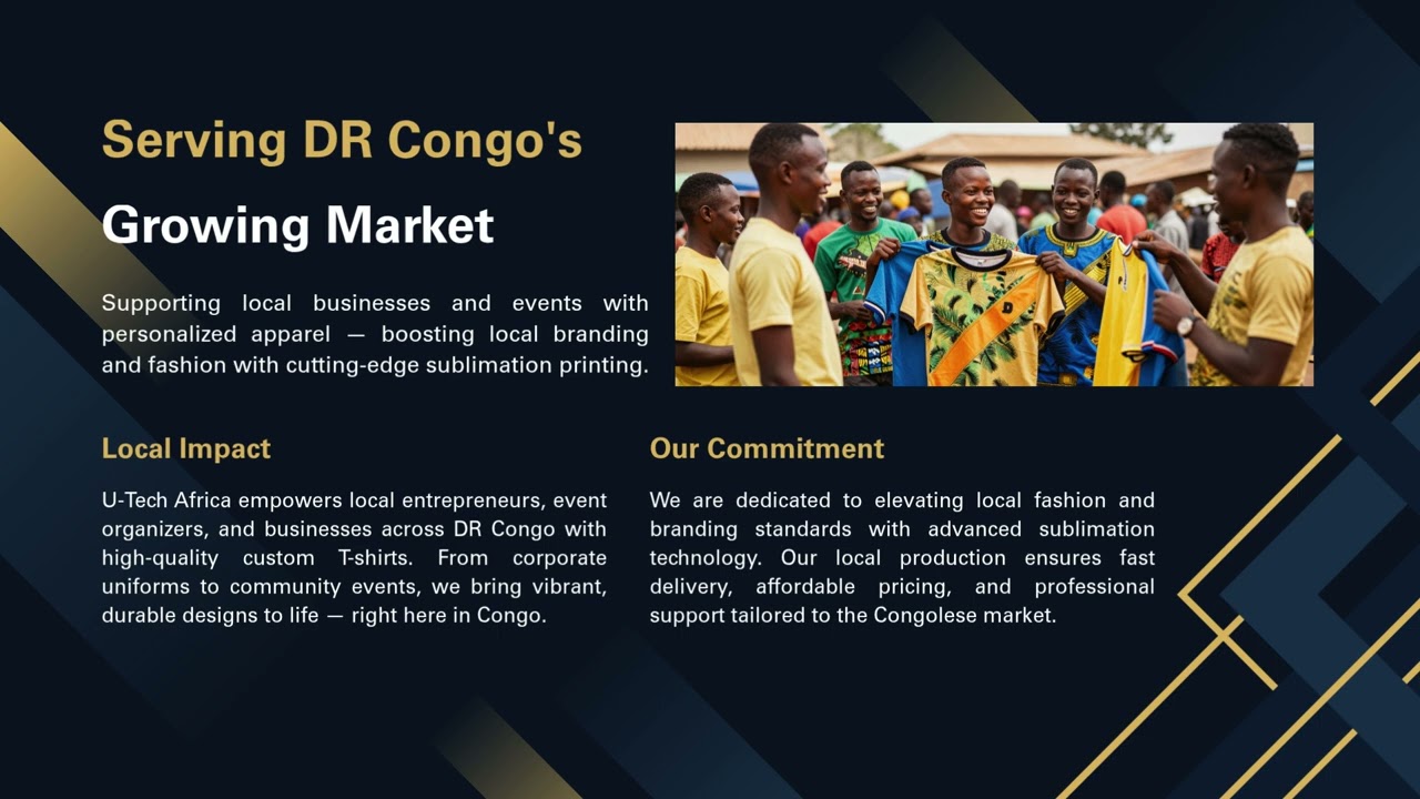 T Shirt Sublimation in DR Congo | Custom Printing Solutions by U-Tech Africa