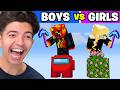 BOYS Vs GIRLS On 1 Minecraft Block