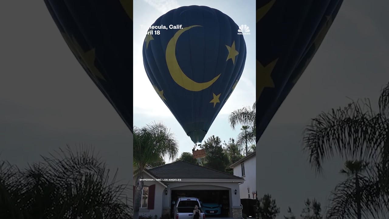 Hot-air balloon makes emergency landing in backyard