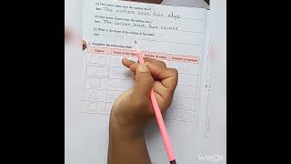 class 3 math workbook/lesson 1/ introduction to geometrical figures / excercise