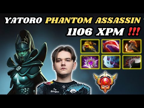 🔥 YATORO Phantom Assassin 1106 XPM Grandmaster Tier 🔥 0 DEATH EZ For YATOROGOD - Dota 2