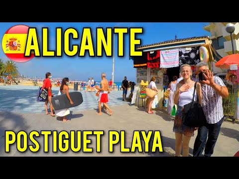 BEACH WALK 4K POSTIGUET PLAYA Summer 2021 Virtual Walking Tour