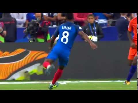 Thomas Lemar outside the box volley - France vs Netherlands