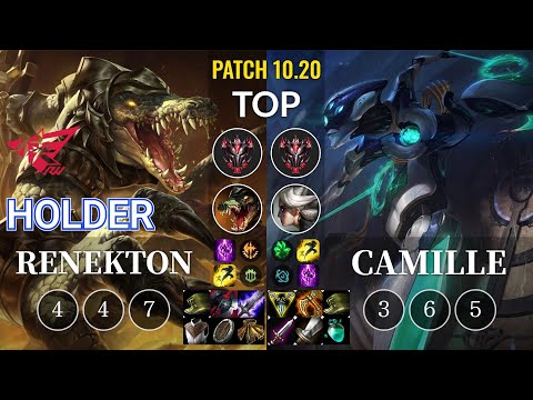 RW Holder Renekton vs Camille Top - KR Patch 10.20