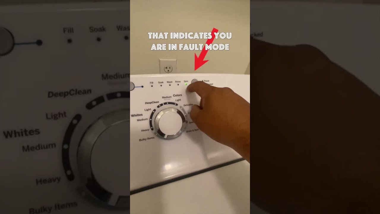 GE Washer Diagnostic Mode, how to get those fault codes #daisyduct #appliancerepair #homeappliance