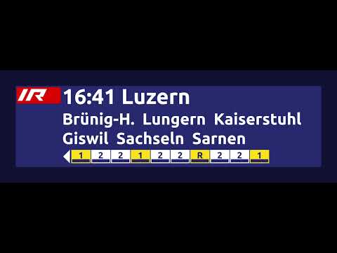 ZB Durchsage • Einfahrt des IR nach Luzern