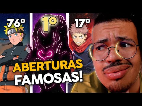 ? TOP 100 ABERTURAS de ANIME MAIS POPULARES de TODAS! - React